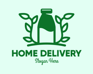 Organic Plant Milk logo design