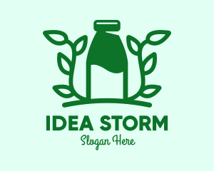 Organic Plant Milk logo design