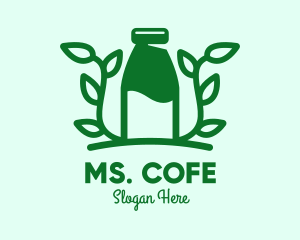 Organic Plant Milk logo design