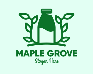 Organic Plant Milk logo design