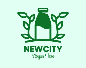 Organic Plant Milk logo design