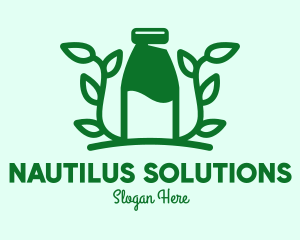 Organic Plant Milk logo design