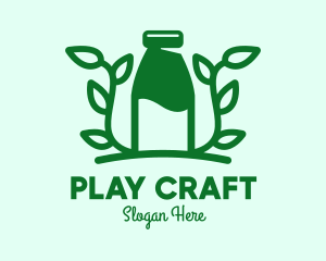 Organic Plant Milk logo design