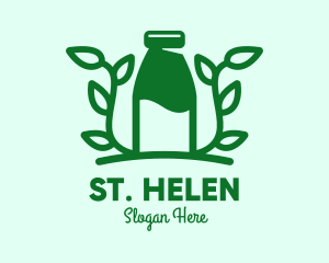 Organic Plant Milk logo design