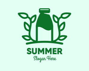 Organic Plant Milk logo design