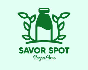 Organic Plant Milk logo design