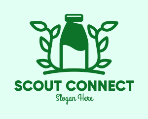 Organic Plant Milk logo design