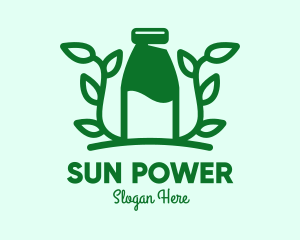 Organic Plant Milk logo design