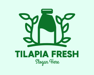 Organic Plant Milk logo design