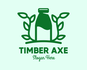 Organic Plant Milk logo design