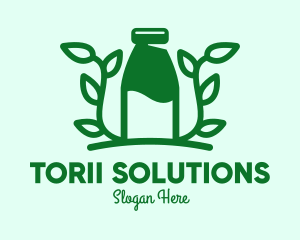 Organic Plant Milk logo design