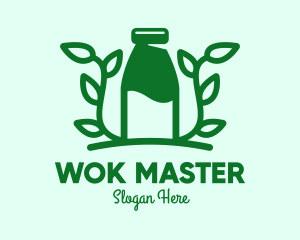 Organic Plant Milk logo design