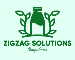 Organic Plant Milk logo design