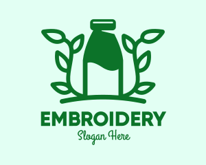 Organic Plant Milk logo design