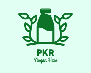 Organic Plant Milk logo design