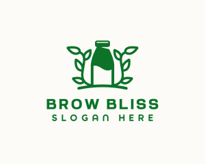 Organic Plant Milk logo design