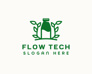 Organic Plant Milk logo design