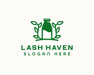 Organic Plant Milk logo design