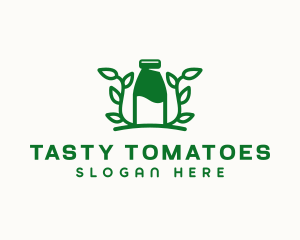 Organic Plant Milk logo design