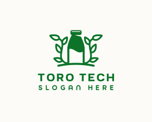 Organic Plant Milk logo design