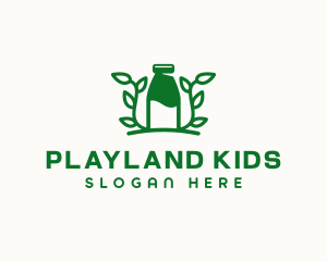 Organic Plant Milk logo design