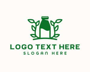 Organic Plant Milk logo design