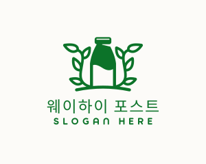 Organic Plant Milk logo design