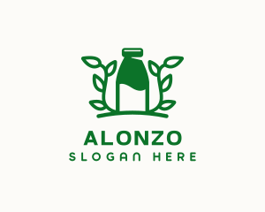 Organic Plant Milk logo design