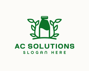 Organic Plant Milk logo design