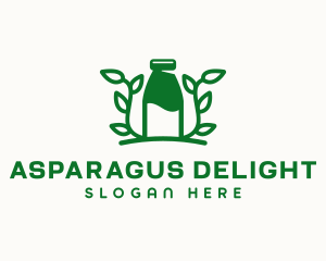 Organic Plant Milk logo design