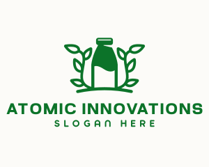 Organic Plant Milk logo design