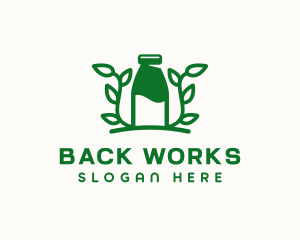 Organic Plant Milk logo design