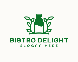 Organic Plant Milk logo design