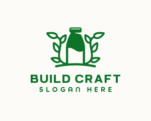 Organic Plant Milk logo design