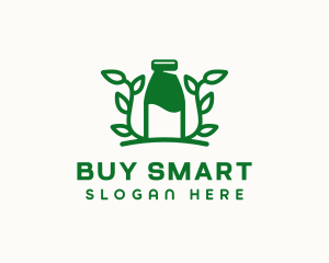 Organic Plant Milk logo design