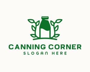 Organic Plant Milk logo design