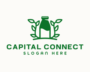 Organic Plant Milk logo design