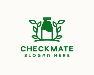 Organic Plant Milk logo design