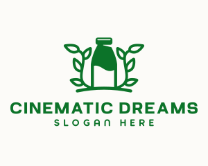 Organic Plant Milk logo design