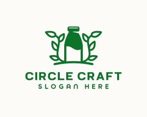 Organic Plant Milk logo design