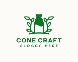 Organic Plant Milk logo design