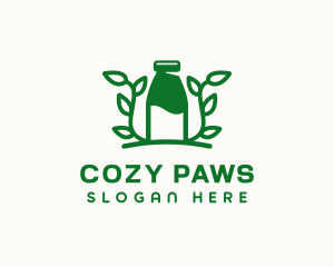 Organic Plant Milk logo design