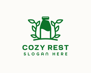 Organic Plant Milk logo design