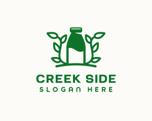 Organic Plant Milk logo design