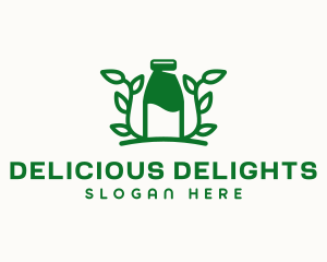 Organic Plant Milk logo design