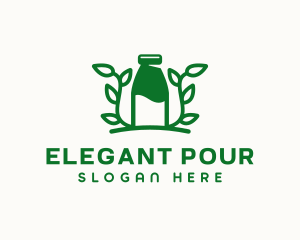 Organic Plant Milk logo design