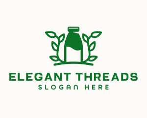 Organic Plant Milk logo design