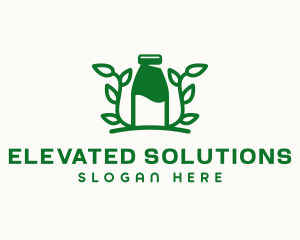 Organic Plant Milk logo design