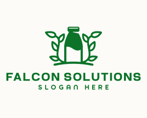 Organic Plant Milk logo design