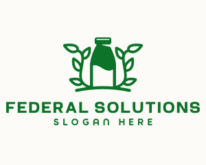 Organic Plant Milk logo design